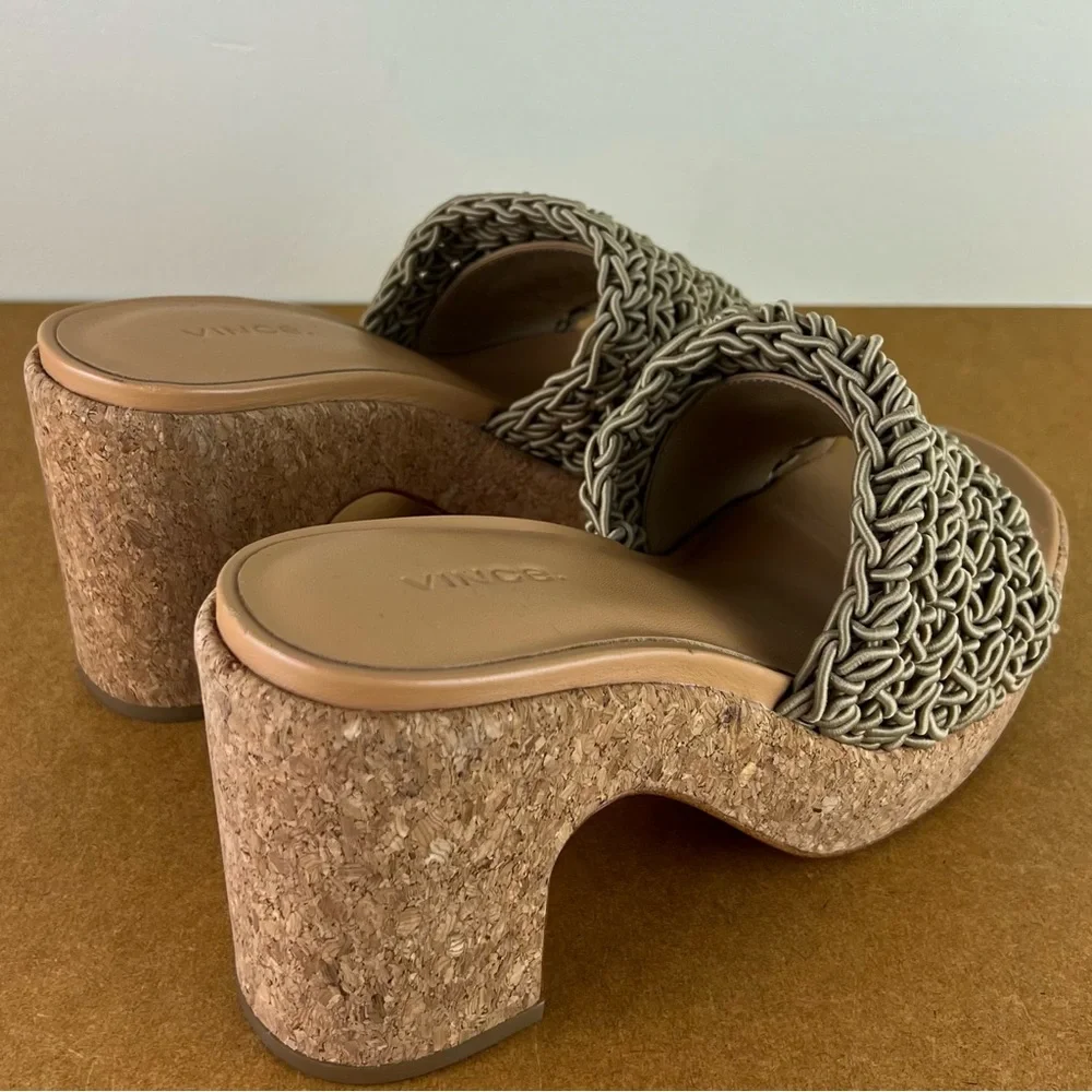 NEW VINCE CROCHET PLATFORM SANDALS - Picture 4 of 13